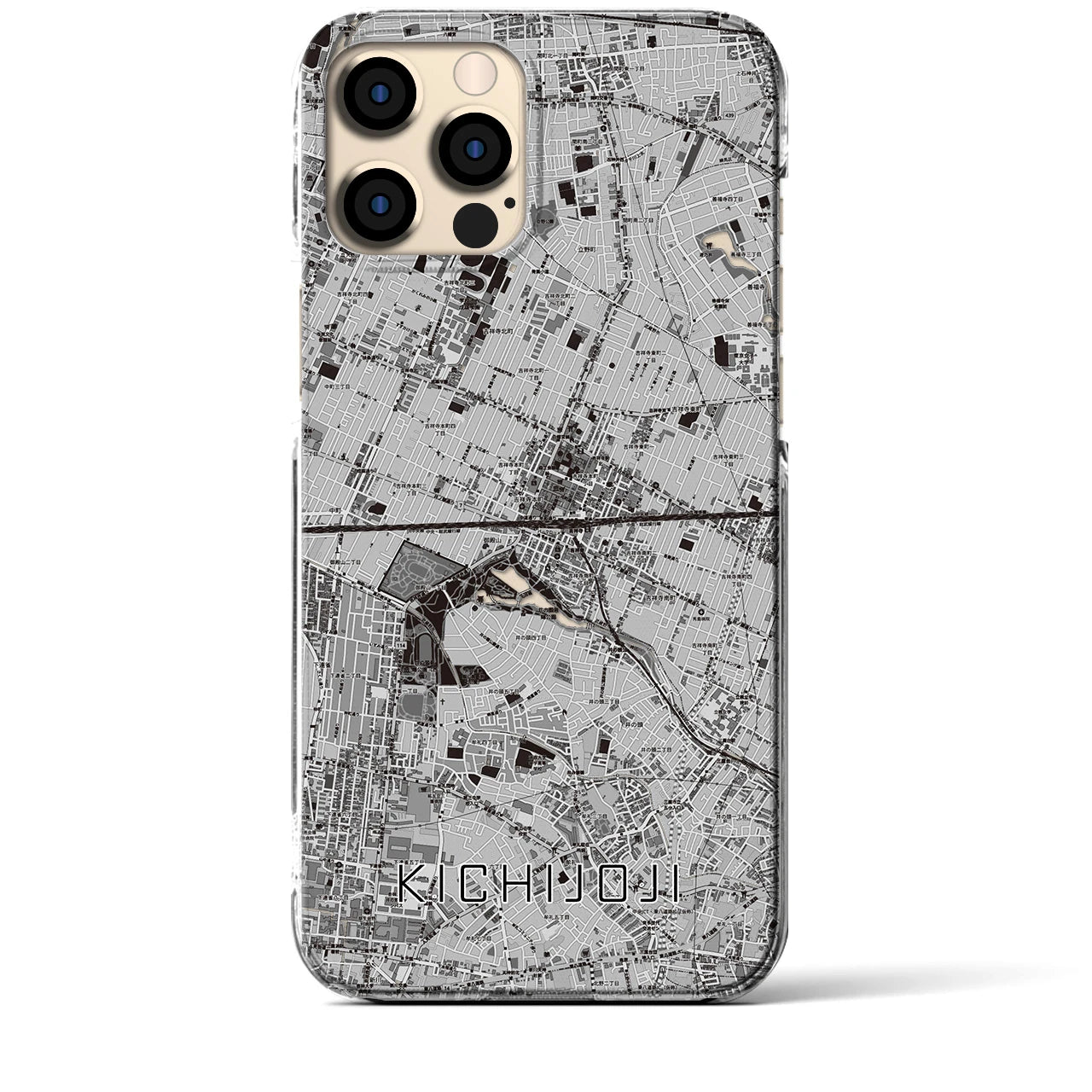 【吉祥寺2(東京都)】地図柄iPhoneケース(クリアタイプ)