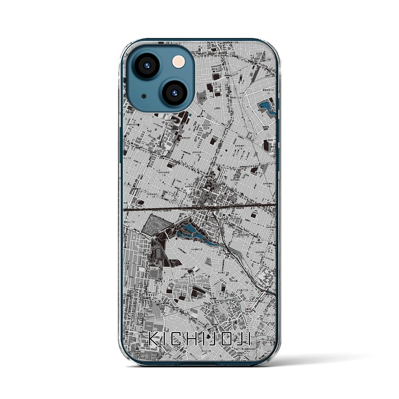 【吉祥寺2(東京都)】地図柄iPhoneケース(クリアタイプ)