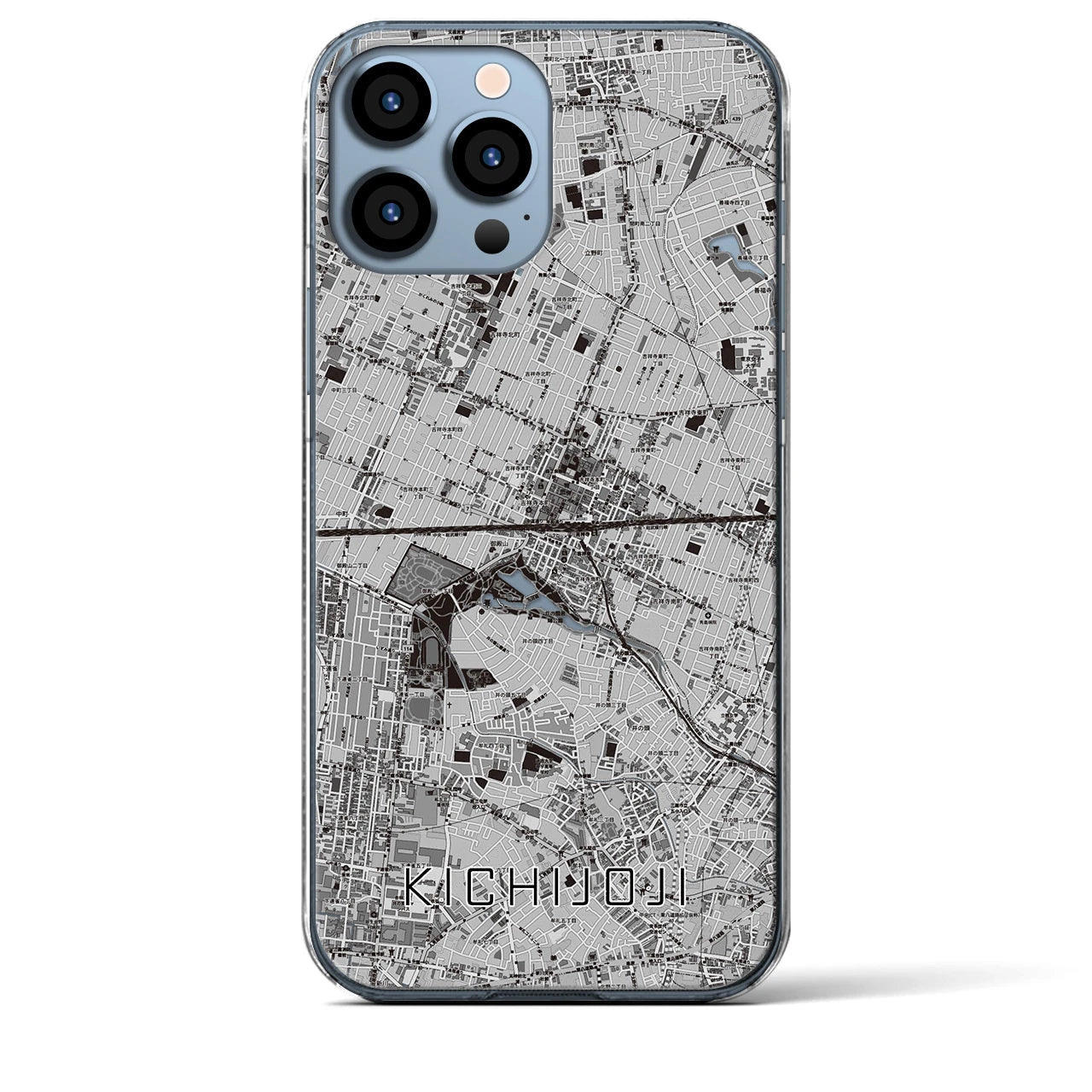 【吉祥寺2(東京都)】地図柄iPhoneケース(クリアタイプ)