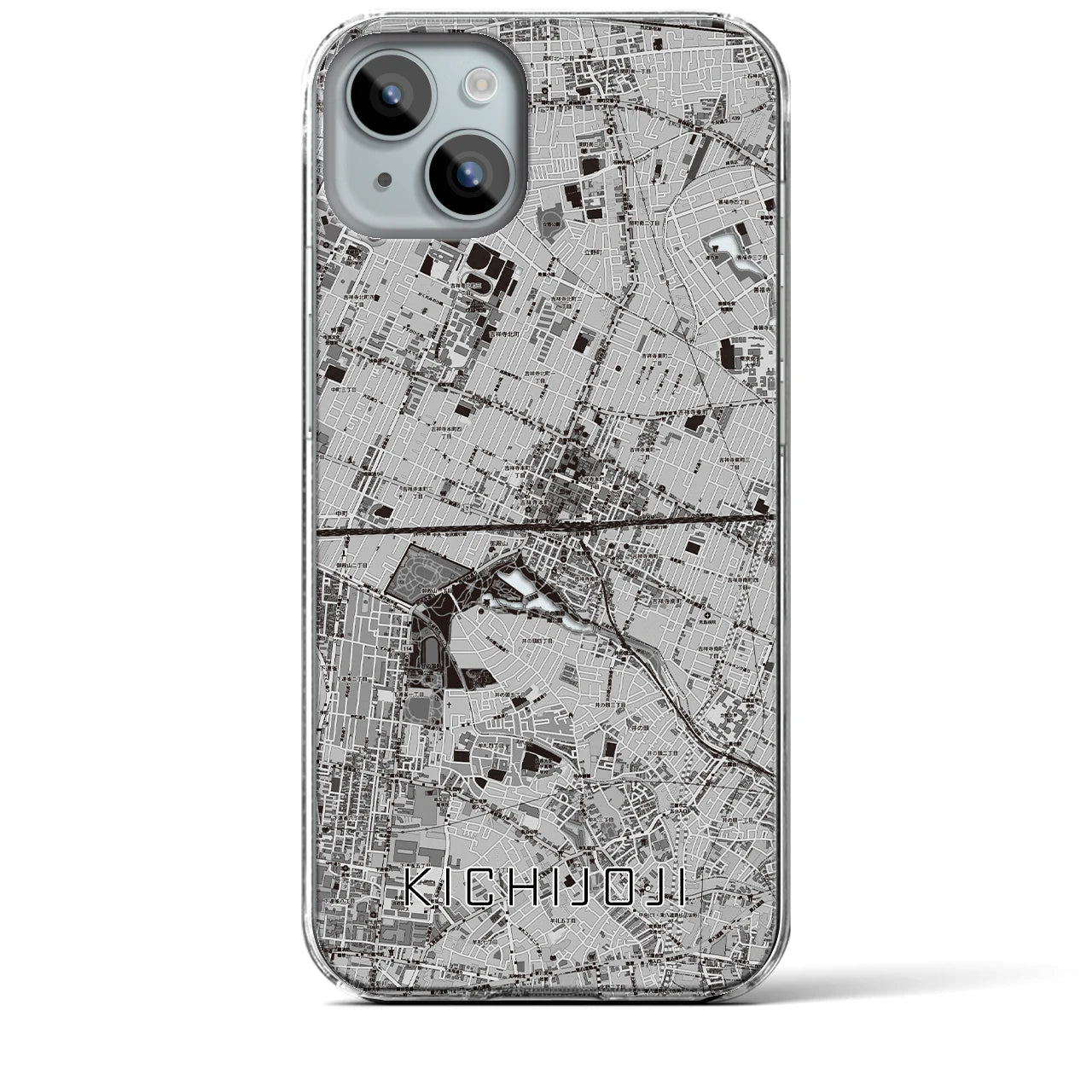 【吉祥寺2(東京都)】地図柄iPhoneケース(クリアタイプ)