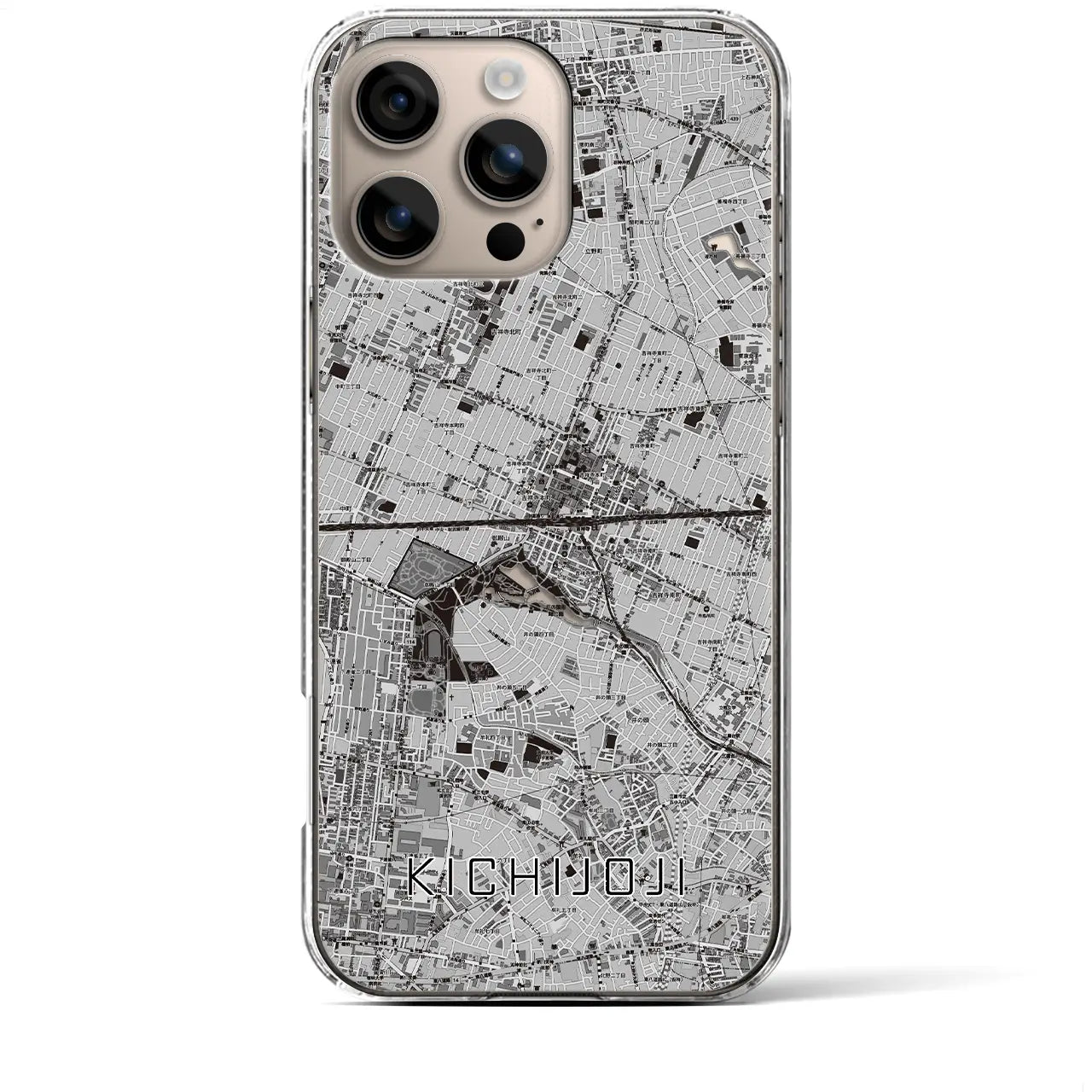 【吉祥寺2(東京都)】地図柄iPhoneケース(クリアタイプ)