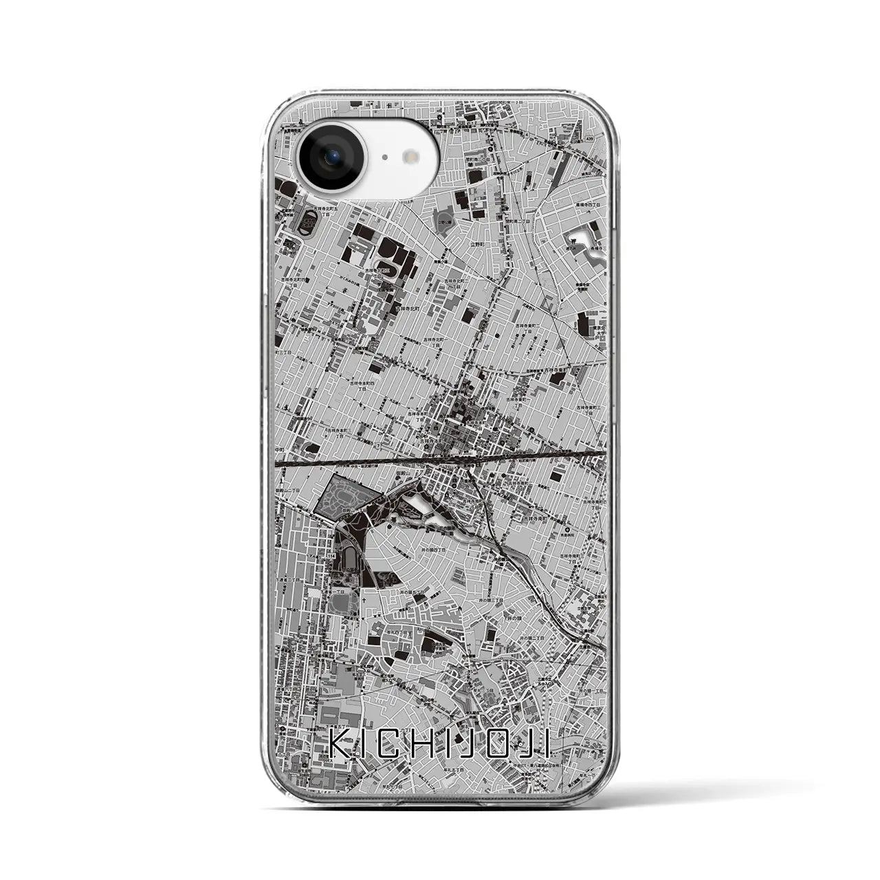 【吉祥寺2(東京都)】地図柄iPhoneケース(クリアタイプ)