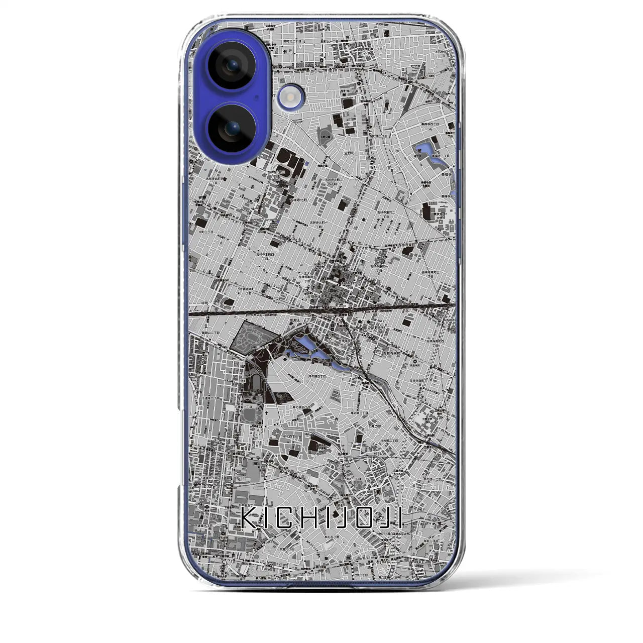 【吉祥寺2(東京都)】地図柄iPhoneケース(クリアタイプ)