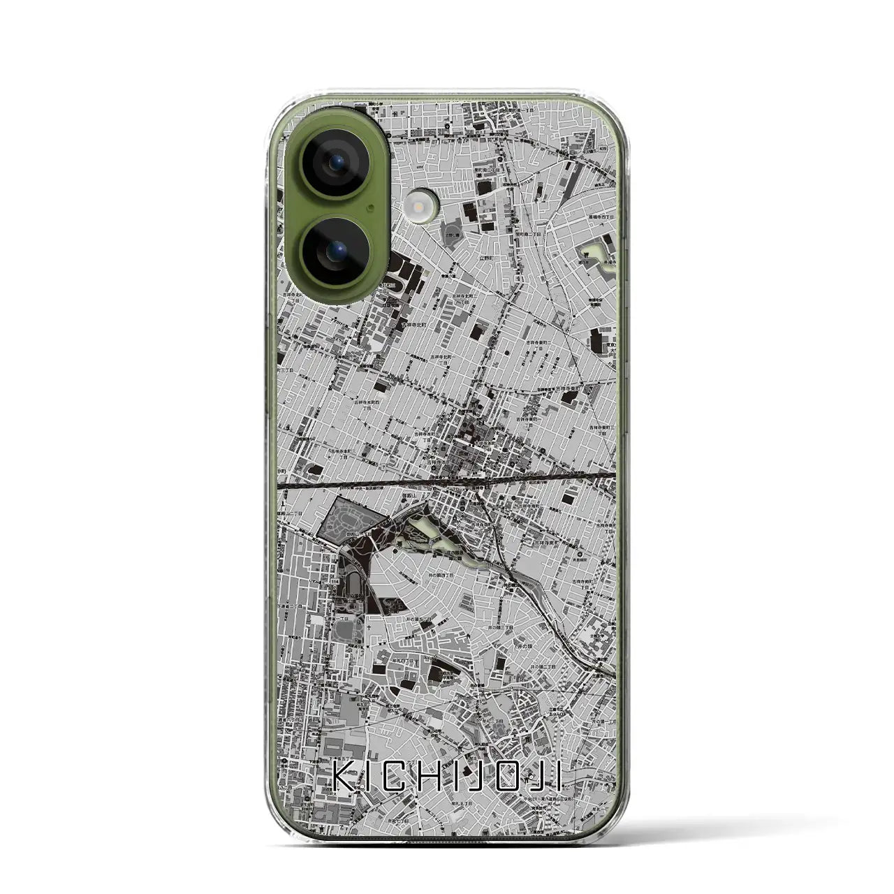 【吉祥寺2(東京都)】地図柄iPhoneケース(クリアタイプ)