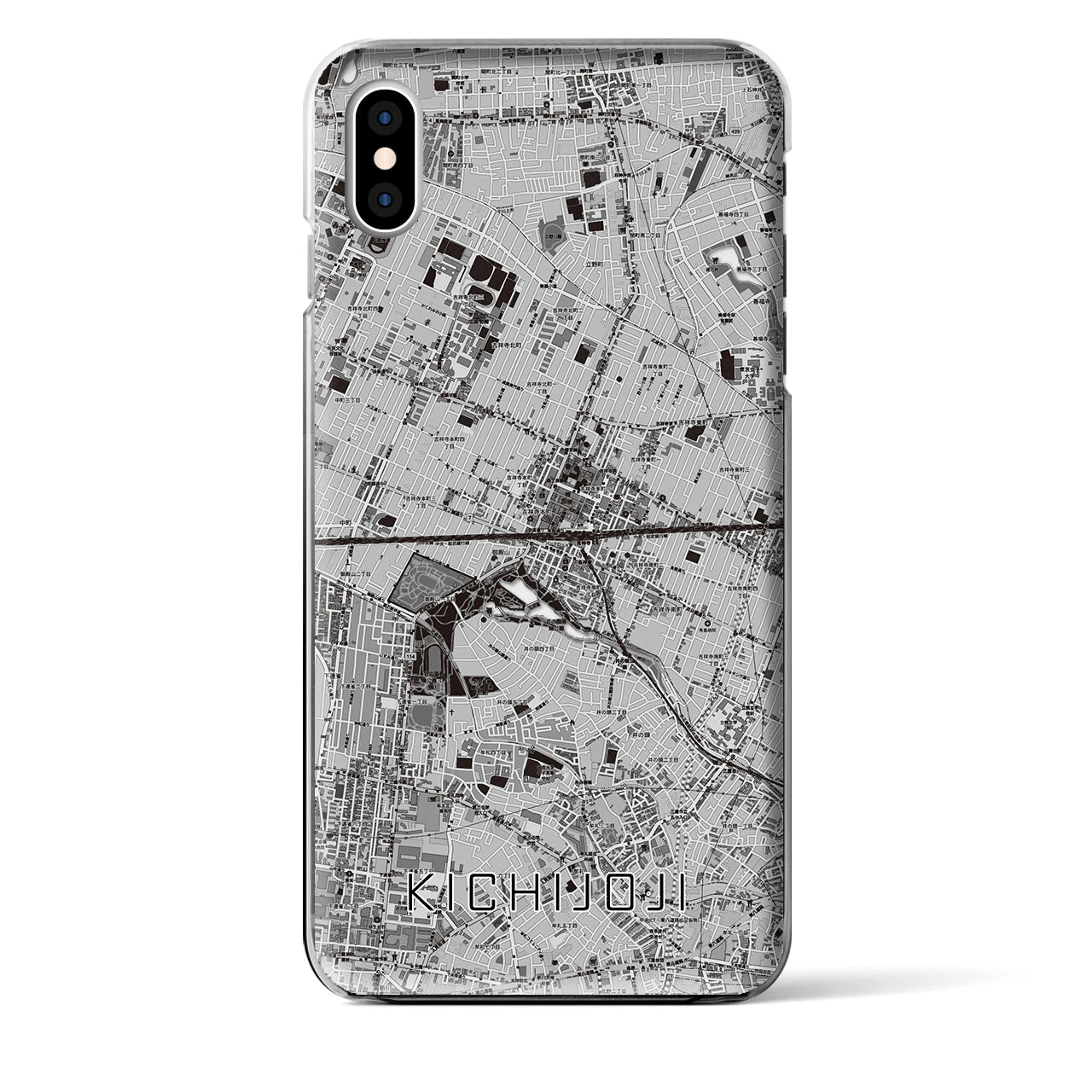 【吉祥寺2(東京都)】地図柄iPhoneケース(クリアタイプ)