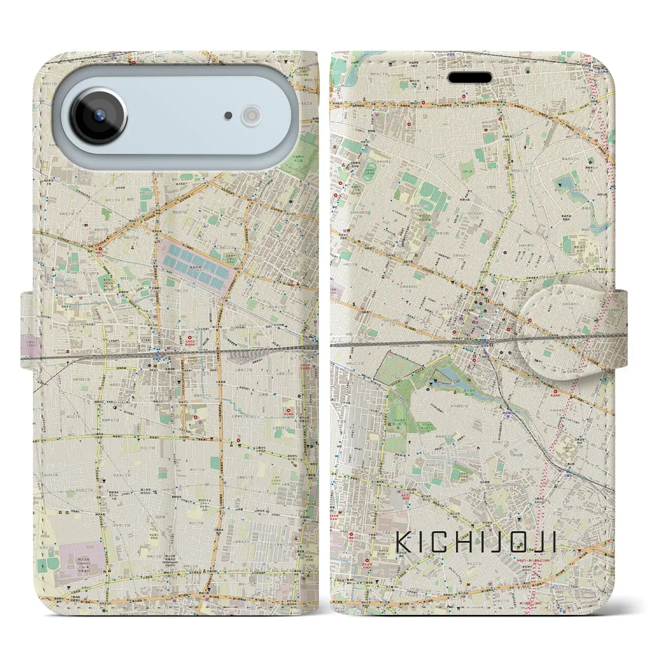 【吉祥寺2(東京都)】地図柄iPhoneケース(手帳タイプ)