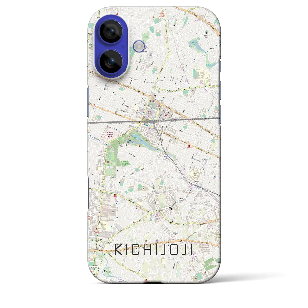 【吉祥寺(東京都)】地図柄iPhoneケース(バックカバータイプ)ナチュラル・iPhone 16 Pro Max 用