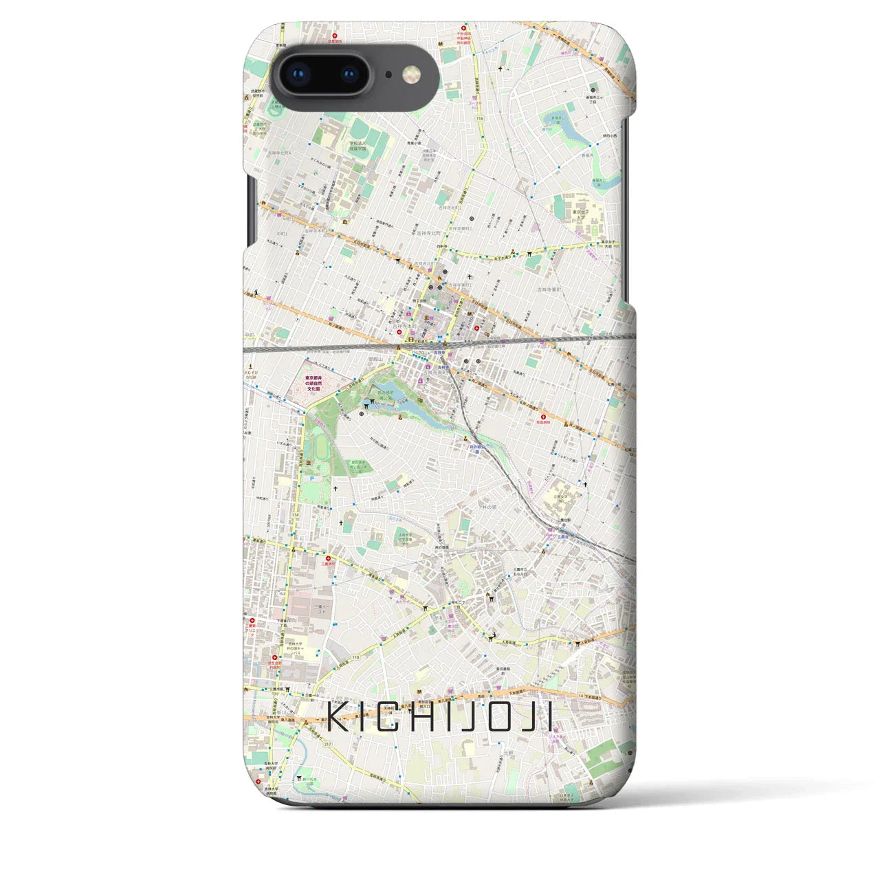 【吉祥寺(東京都)】地図柄iPhoneケース(バックカバータイプ)