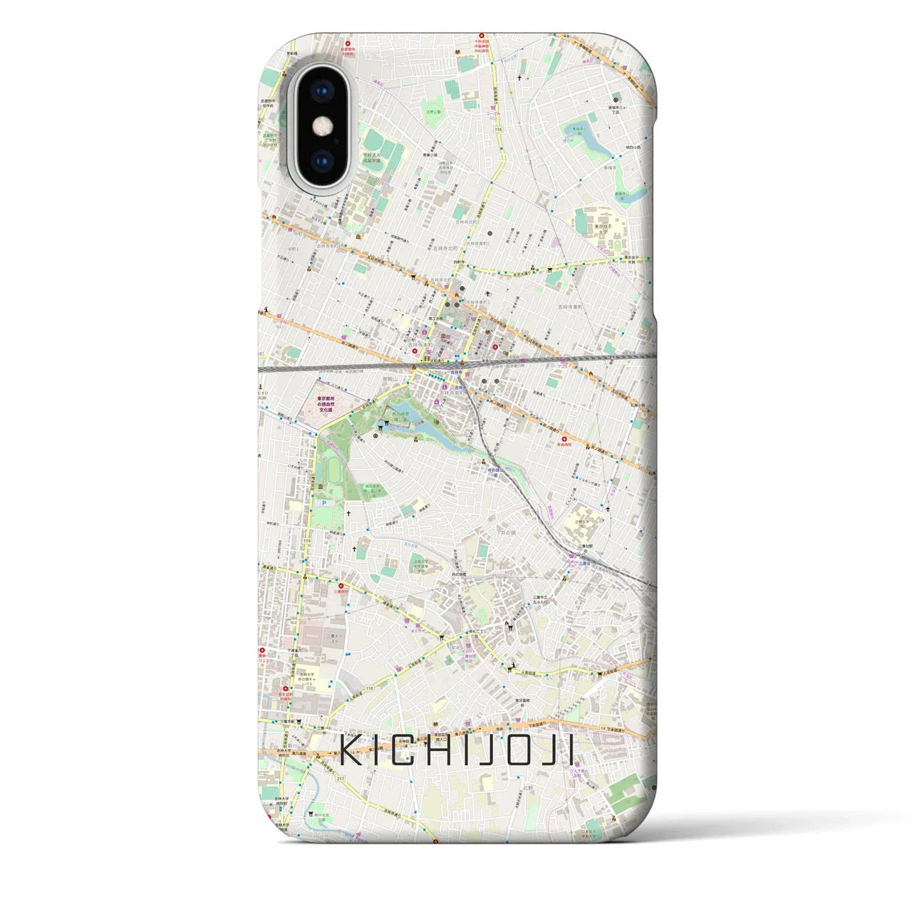 【吉祥寺(東京都)】地図柄iPhoneケース(バックカバータイプ)