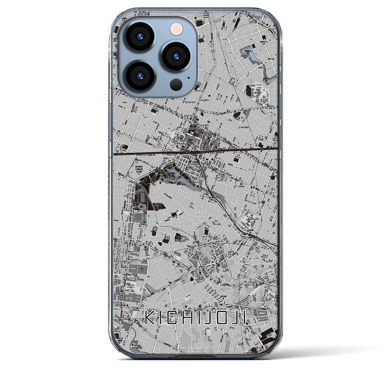 【吉祥寺(東京都)】地図柄iPhoneケース(クリアタイプ)