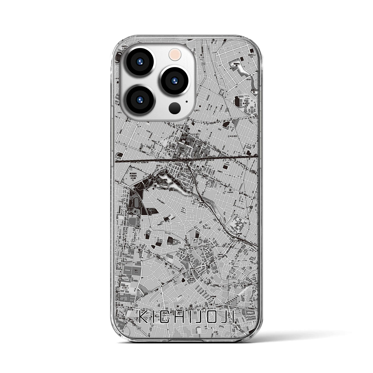 【吉祥寺(東京都)】地図柄iPhoneケース(クリアタイプ)