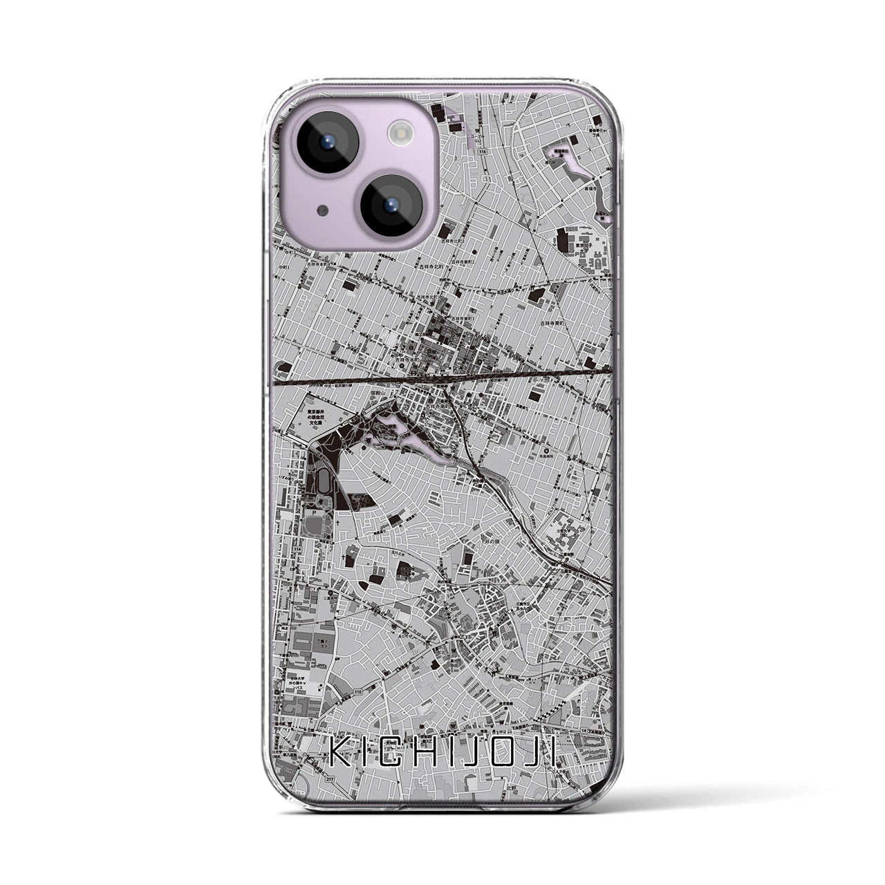 【吉祥寺(東京都)】地図柄iPhoneケース(クリアタイプ)