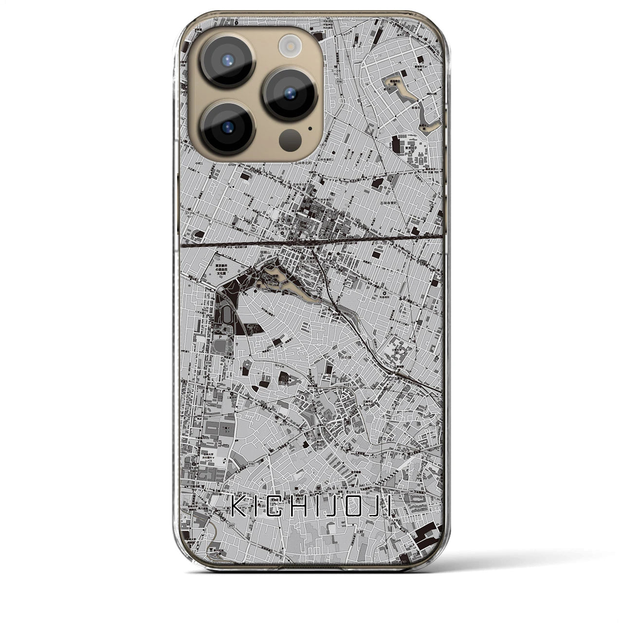 【吉祥寺(東京都)】地図柄iPhoneケース(クリアタイプ)