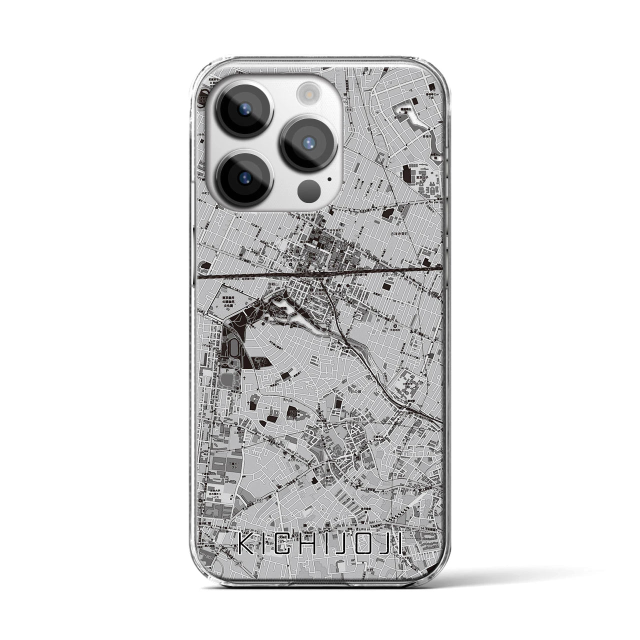 【吉祥寺(東京都)】地図柄iPhoneケース(クリアタイプ)