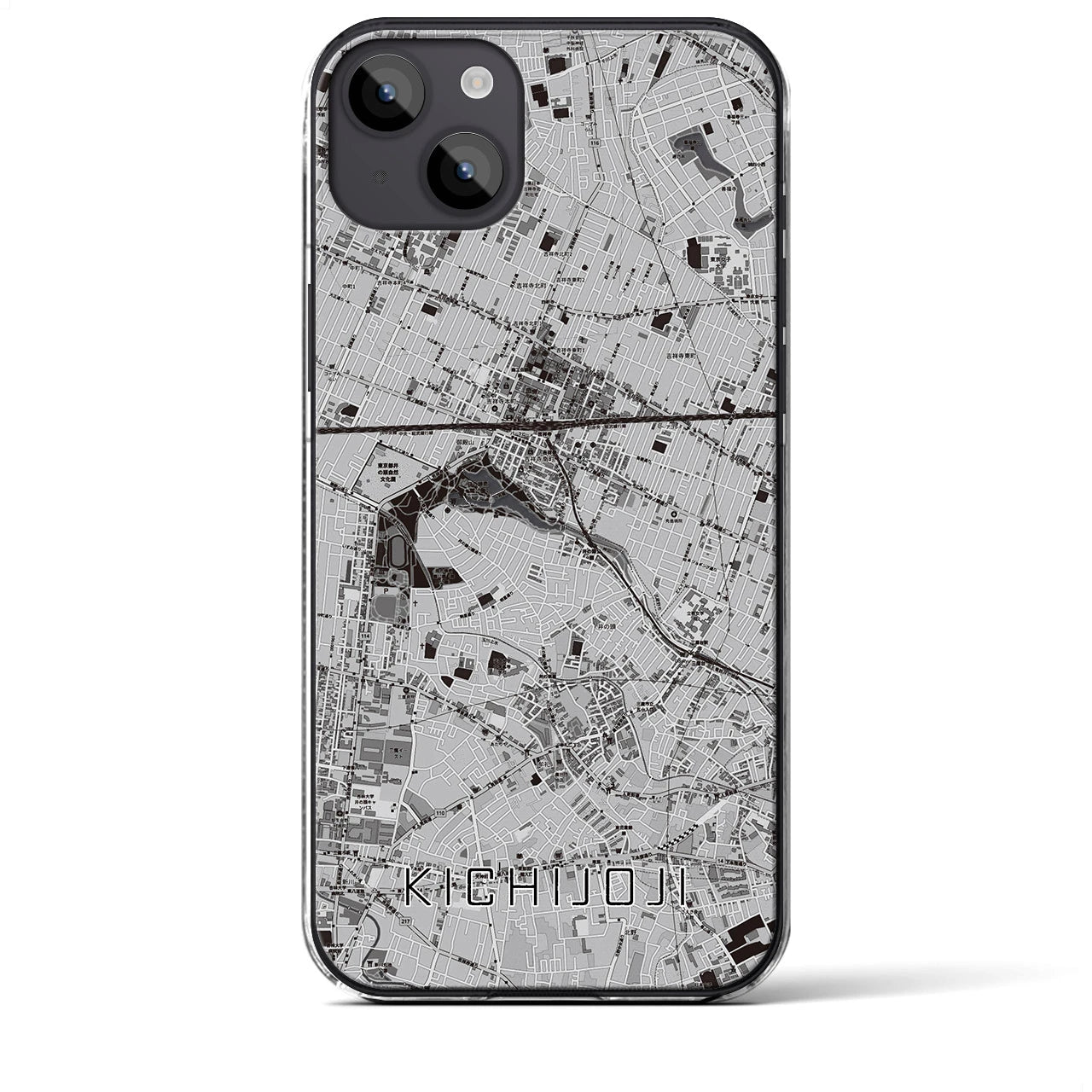 【吉祥寺(東京都)】地図柄iPhoneケース(クリアタイプ)