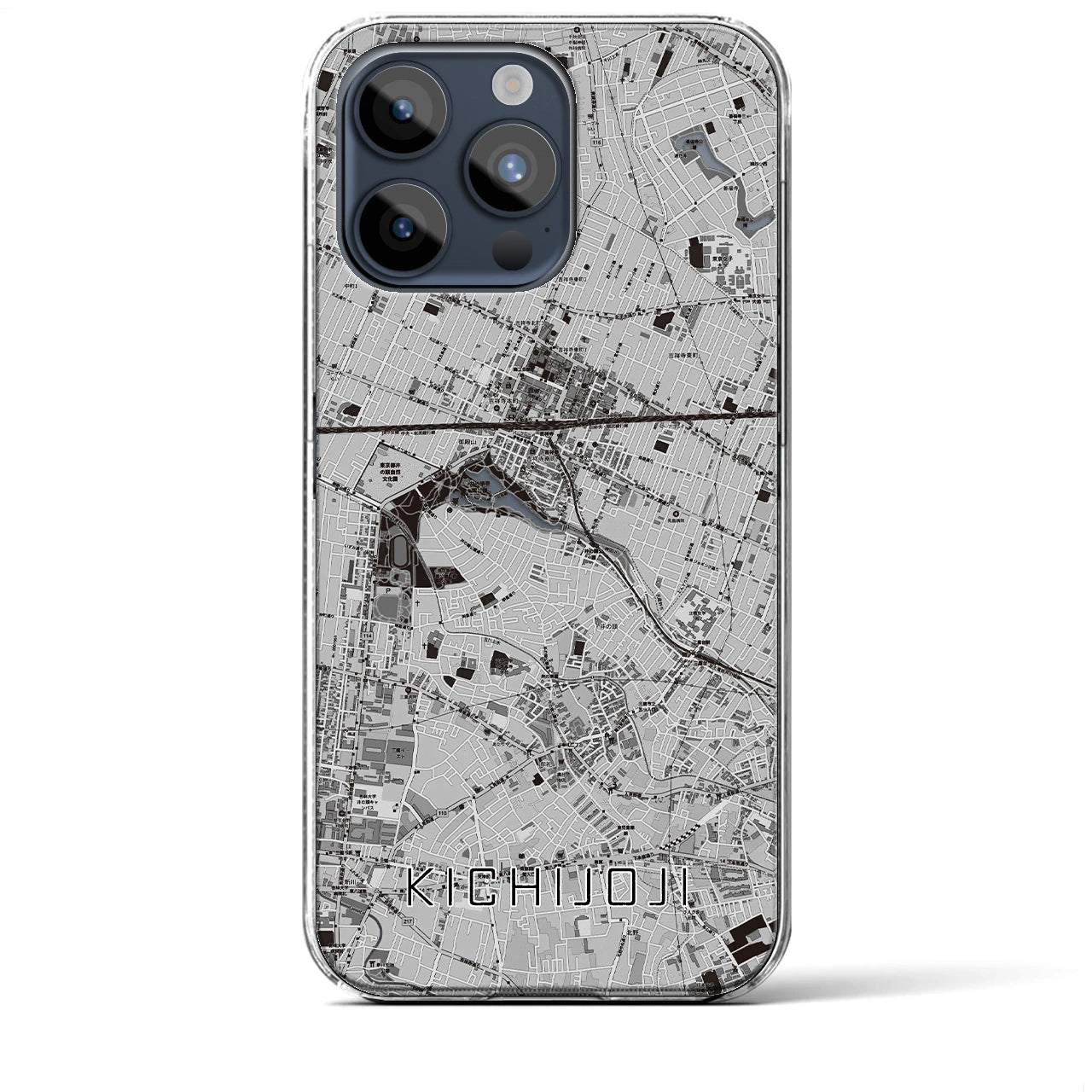 【吉祥寺(東京都)】地図柄iPhoneケース(クリアタイプ)