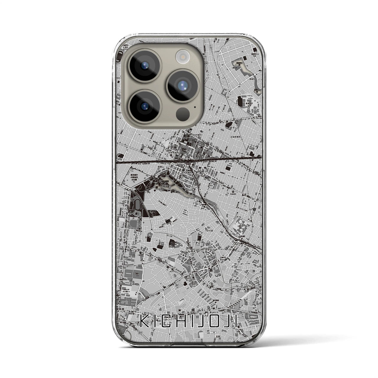 【吉祥寺(東京都)】地図柄iPhoneケース(クリアタイプ)