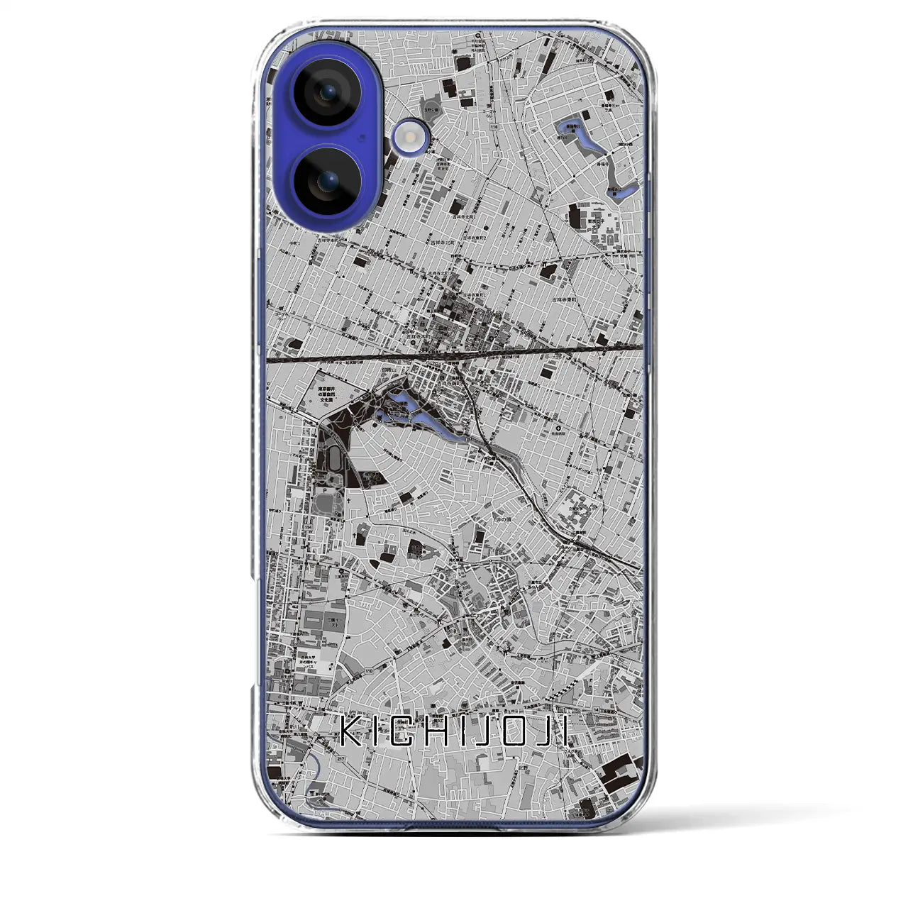 【吉祥寺(東京都)】地図柄iPhoneケース(クリアタイプ)