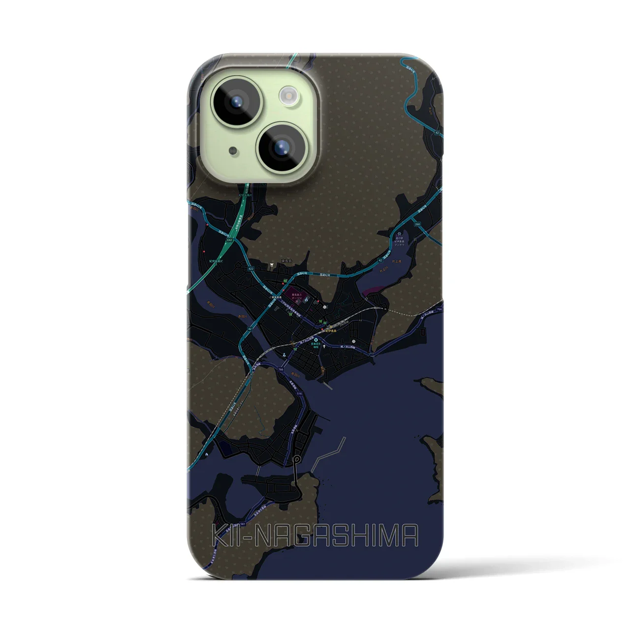【紀伊長島(三重県)】地図柄iPhoneケース(バックカバータイプ)