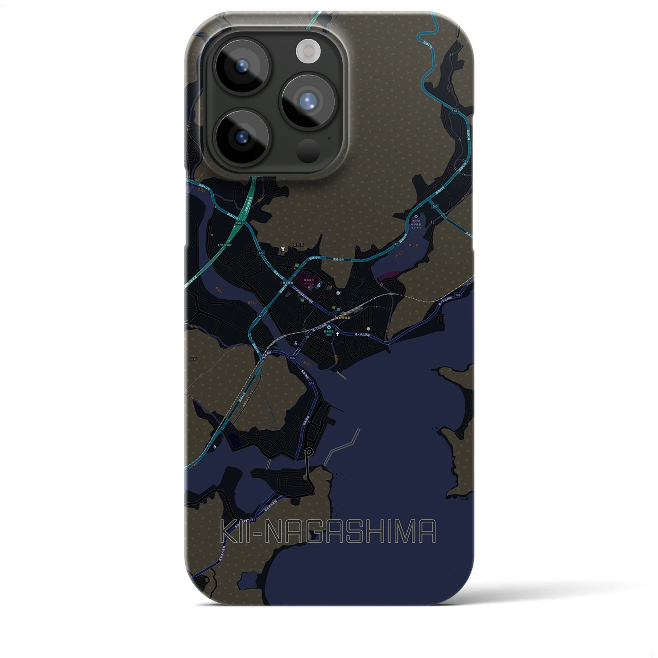 【紀伊長島(三重県)】地図柄iPhoneケース(バックカバータイプ)