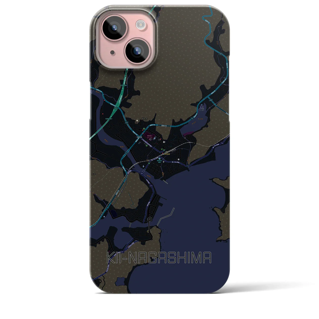 【紀伊長島(三重県)】地図柄iPhoneケース(バックカバータイプ)