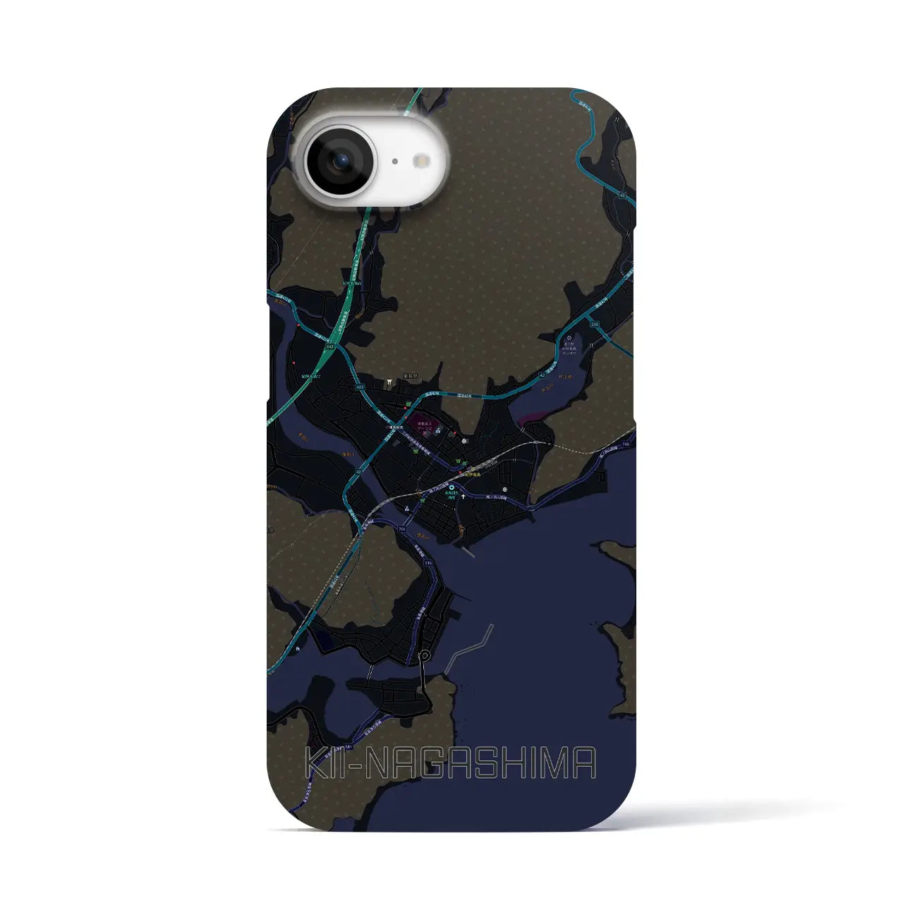 【紀伊長島(三重県)】地図柄iPhoneケース(バックカバータイプ)