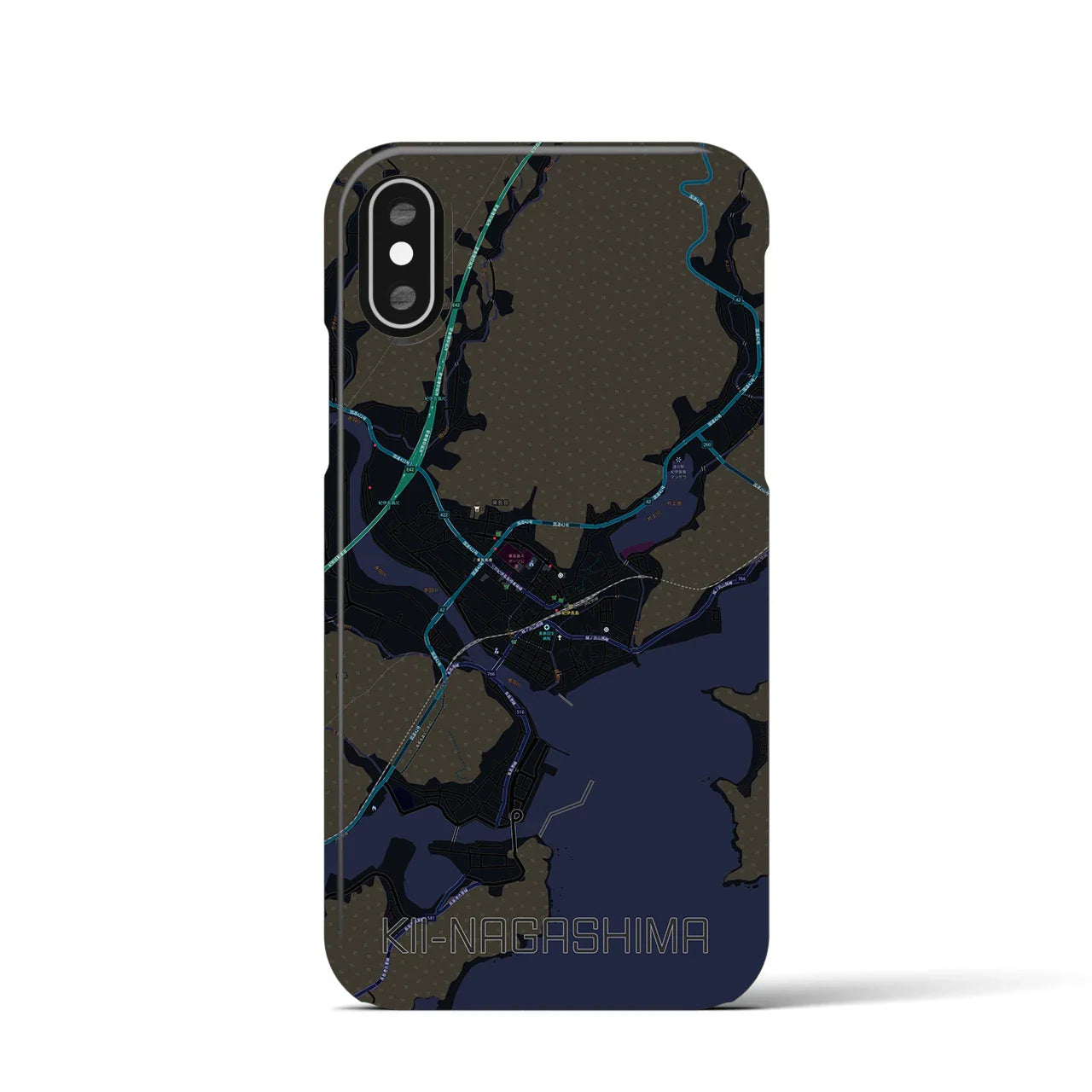 【紀伊長島(三重県)】地図柄iPhoneケース(バックカバータイプ)