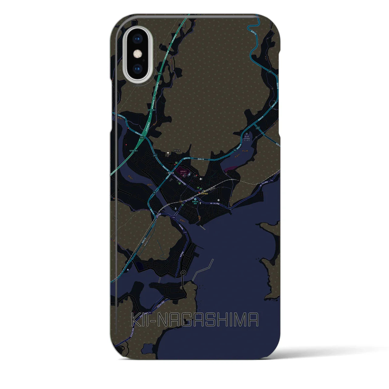【紀伊長島(三重県)】地図柄iPhoneケース(バックカバータイプ)