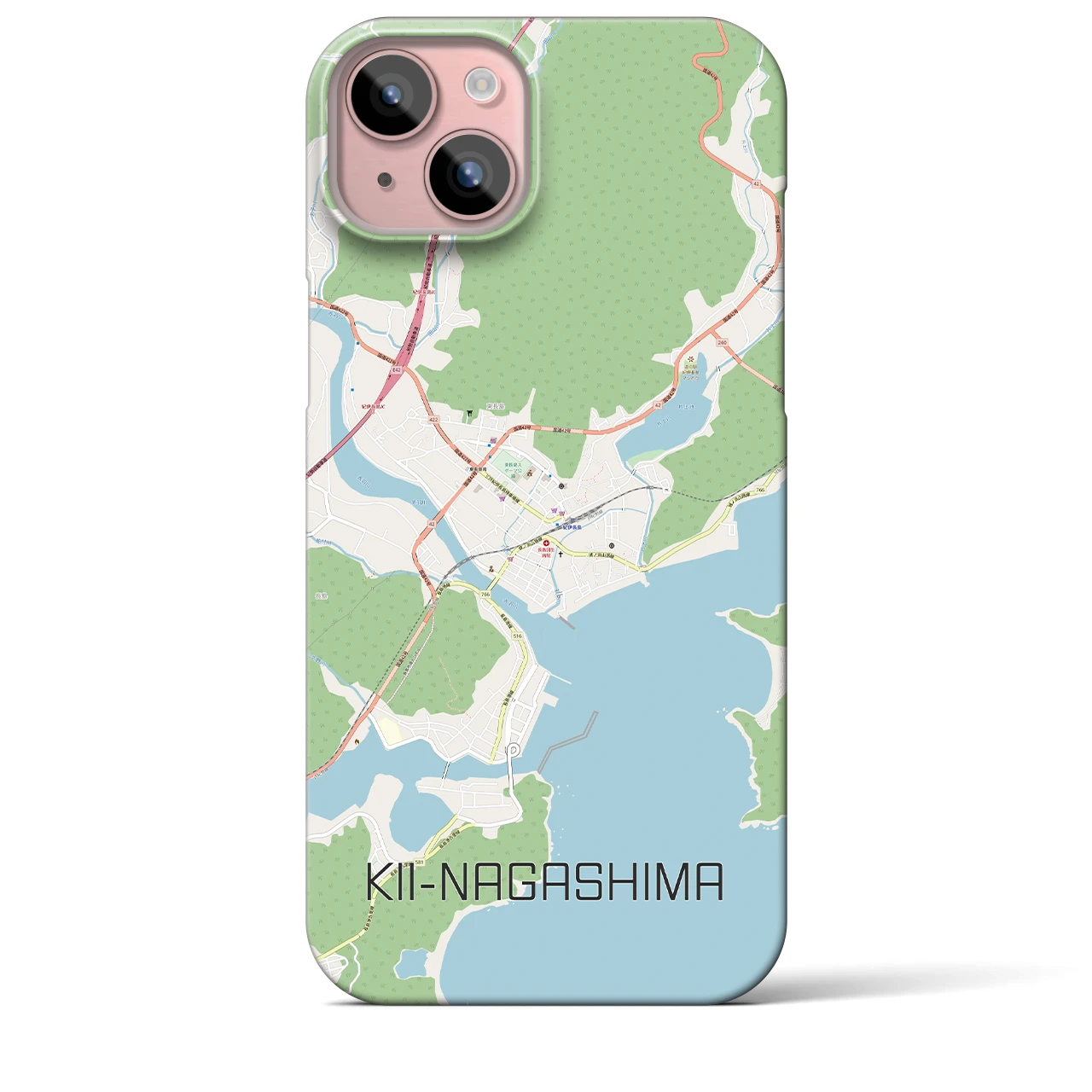 【紀伊長島(三重県)】地図柄iPhoneケース(バックカバータイプ)