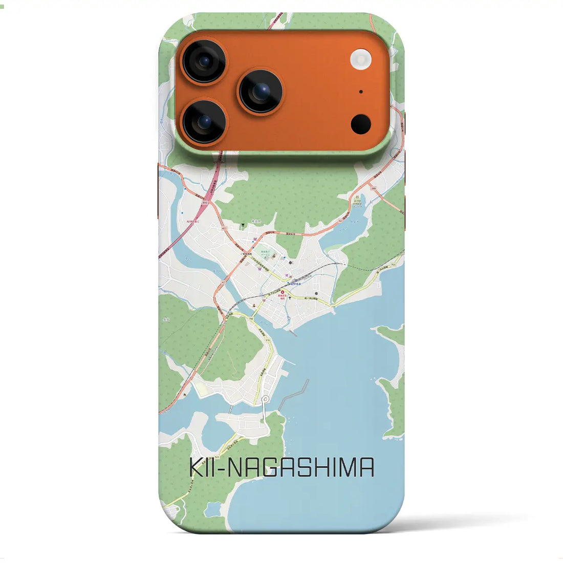 【紀伊長島(三重県)】地図柄iPhoneケース(バックカバータイプ)ナチュラル・iPhone 17 Pro Max 用