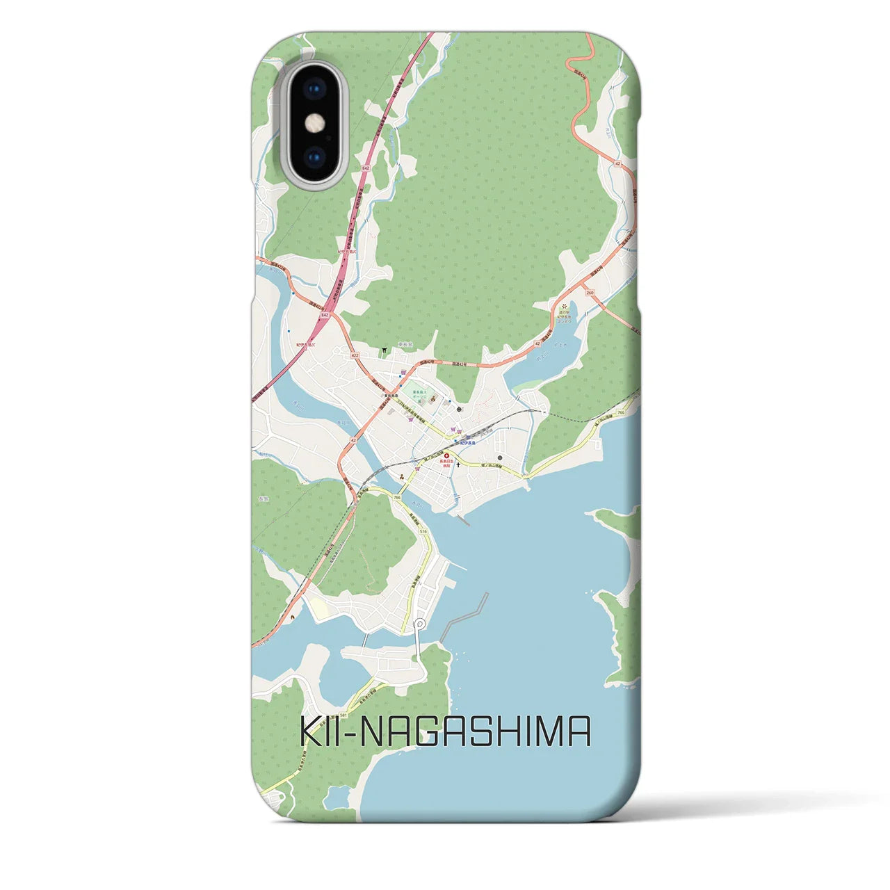 【紀伊長島(三重県)】地図柄iPhoneケース(バックカバータイプ)