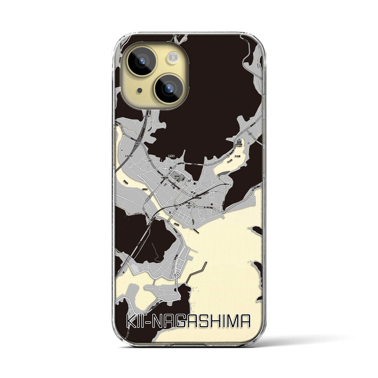 【紀伊長島(三重県)】地図柄iPhoneケース(クリアタイプ)