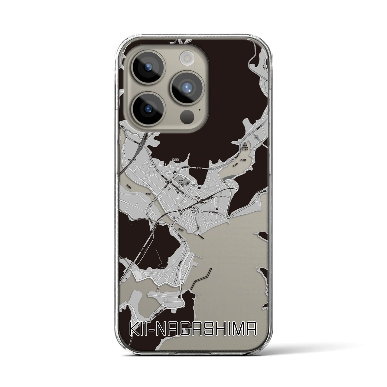 【紀伊長島(三重県)】地図柄iPhoneケース(クリアタイプ)