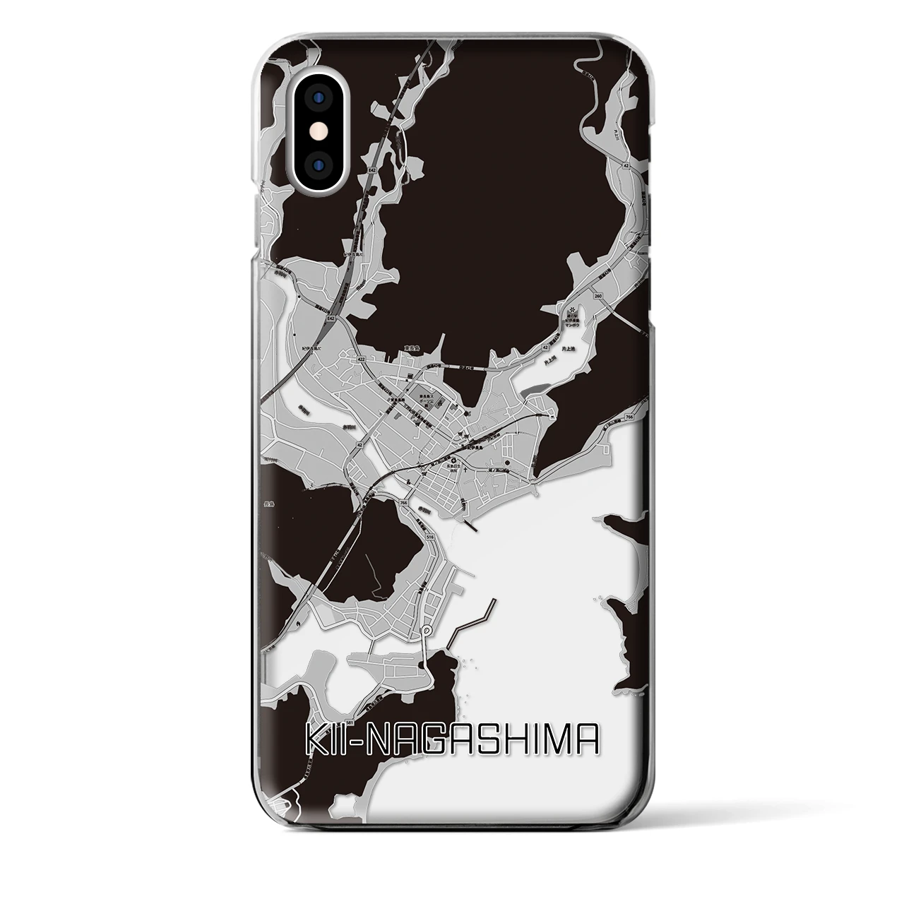 【紀伊長島(三重県)】地図柄iPhoneケース(クリアタイプ)