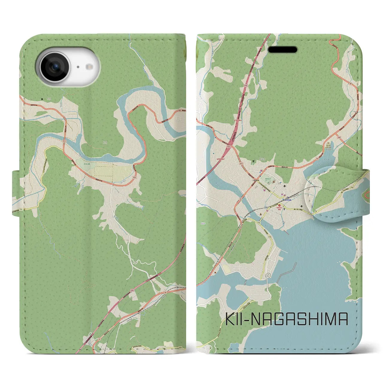 【紀伊長島(三重県)】地図柄iPhoneケース(手帳タイプ)