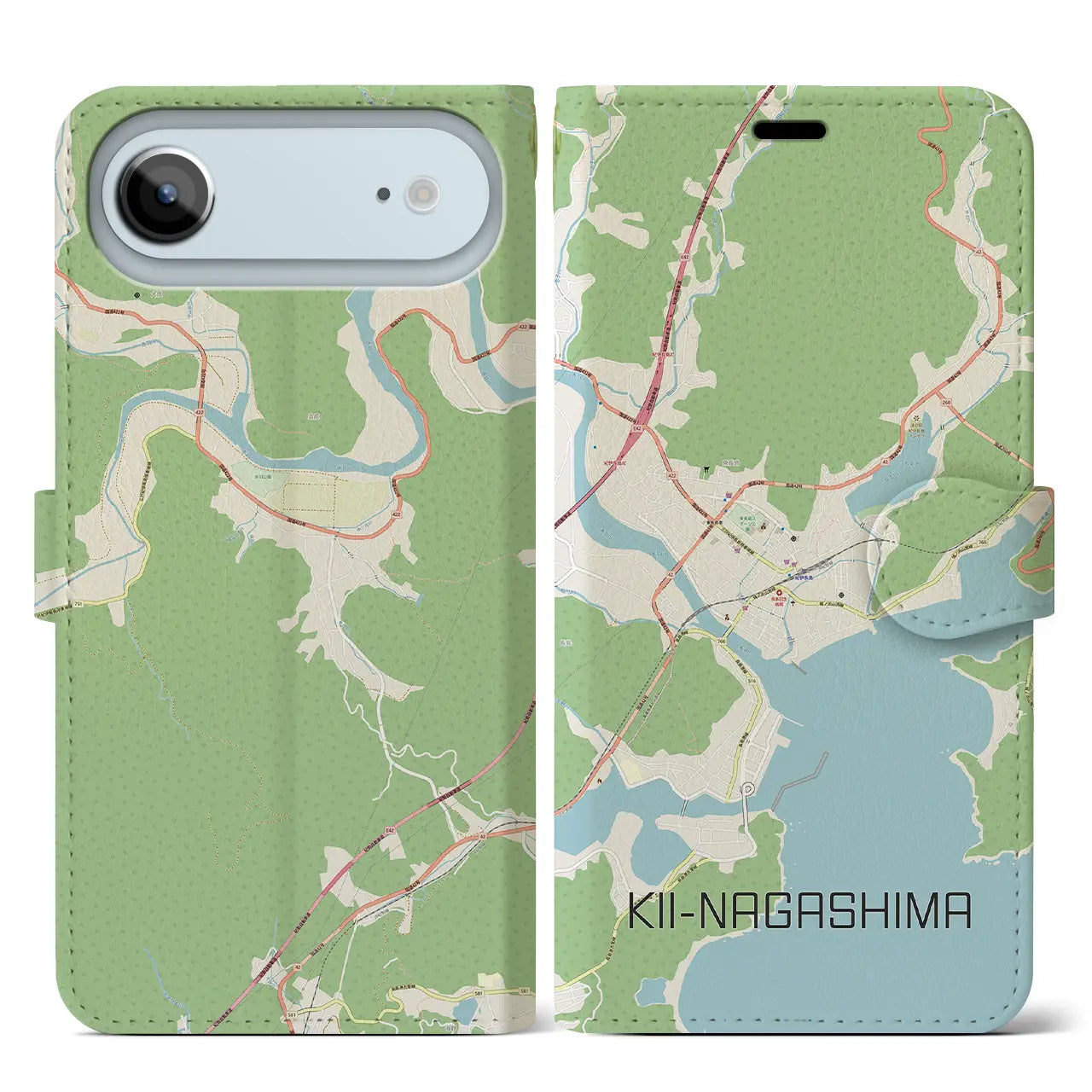 【紀伊長島(三重県)】地図柄iPhoneケース(手帳タイプ)