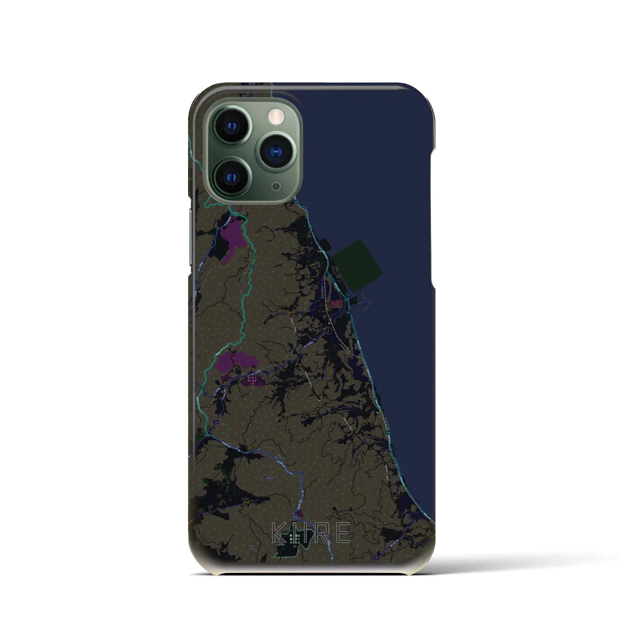 【喜入(鹿児島県)】地図柄iPhoneケース(バックカバータイプ)
