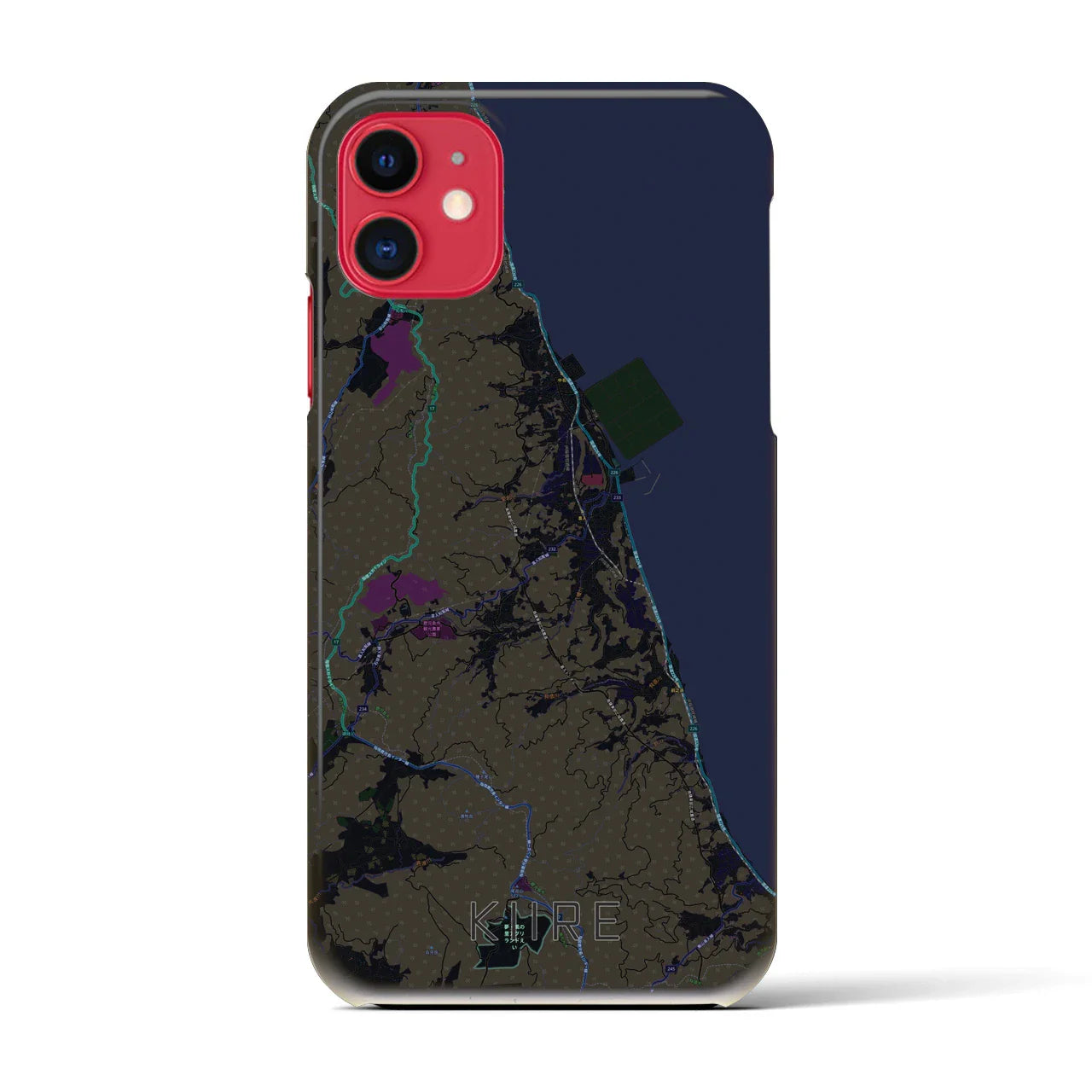 【喜入(鹿児島県)】地図柄iPhoneケース(バックカバータイプ)