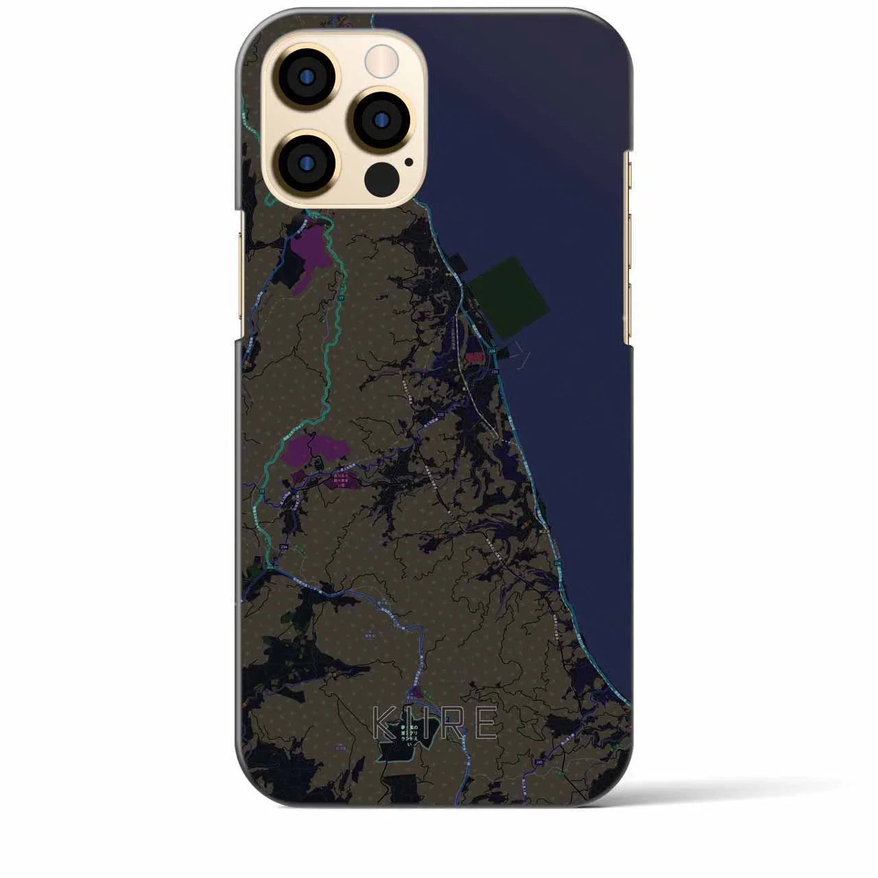 【喜入(鹿児島県)】地図柄iPhoneケース(バックカバータイプ)
