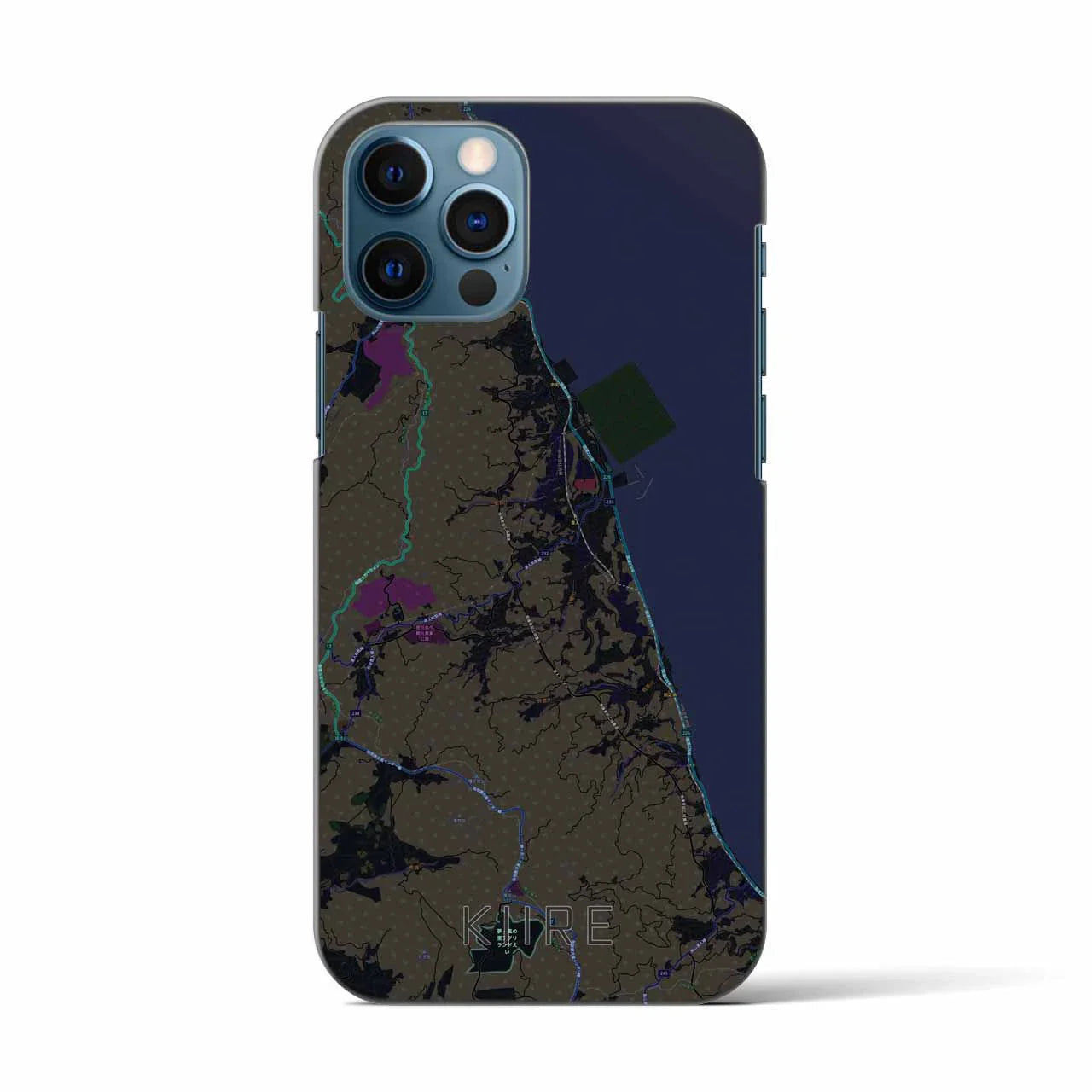 【喜入(鹿児島県)】地図柄iPhoneケース(バックカバータイプ)
