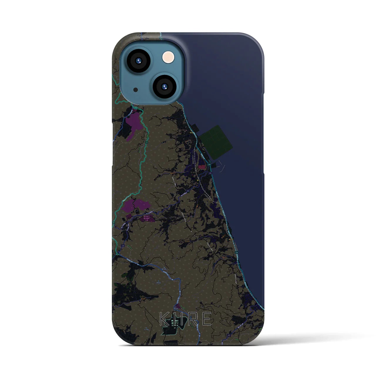 【喜入(鹿児島県)】地図柄iPhoneケース(バックカバータイプ)