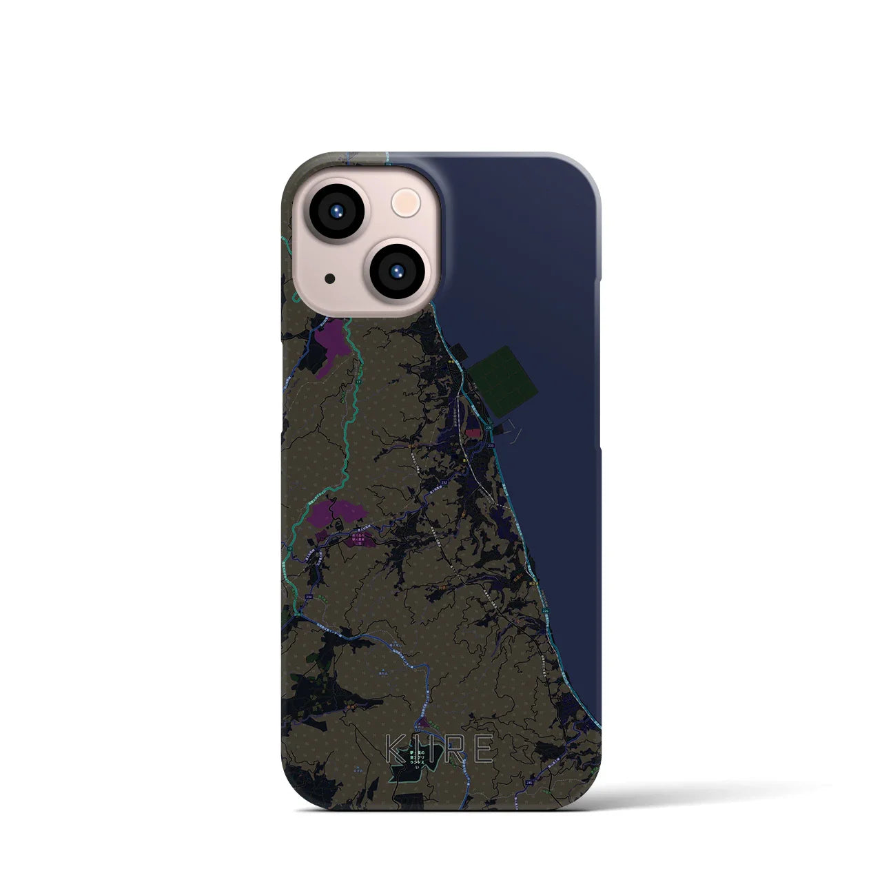 【喜入(鹿児島県)】地図柄iPhoneケース(バックカバータイプ)