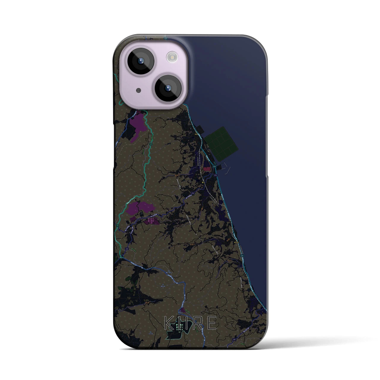 【喜入(鹿児島県)】地図柄iPhoneケース(バックカバータイプ)