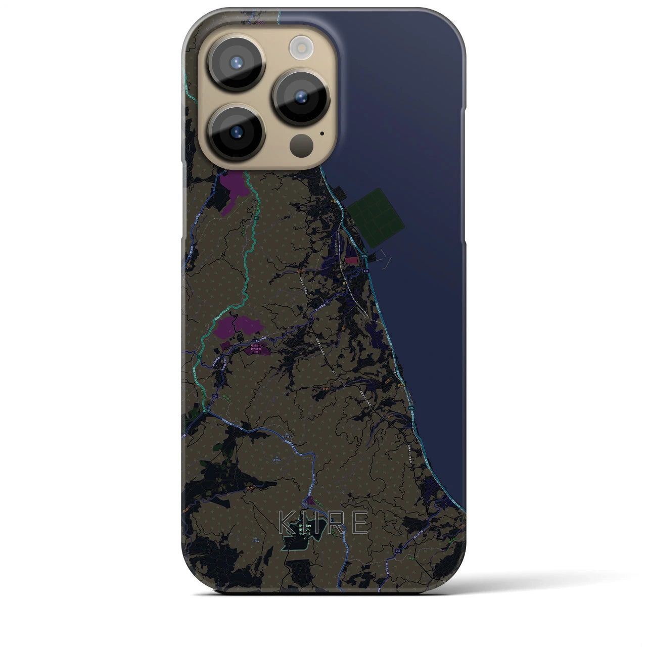 【喜入(鹿児島県)】地図柄iPhoneケース(バックカバータイプ)