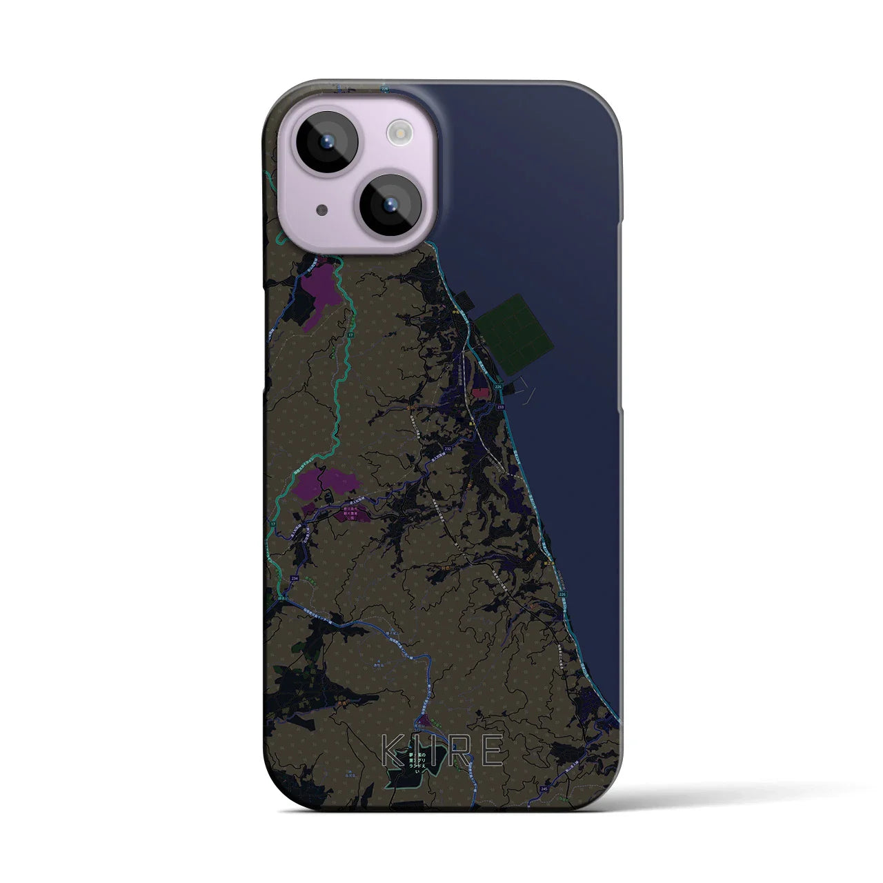 【喜入(鹿児島県)】地図柄iPhoneケース(バックカバータイプ)