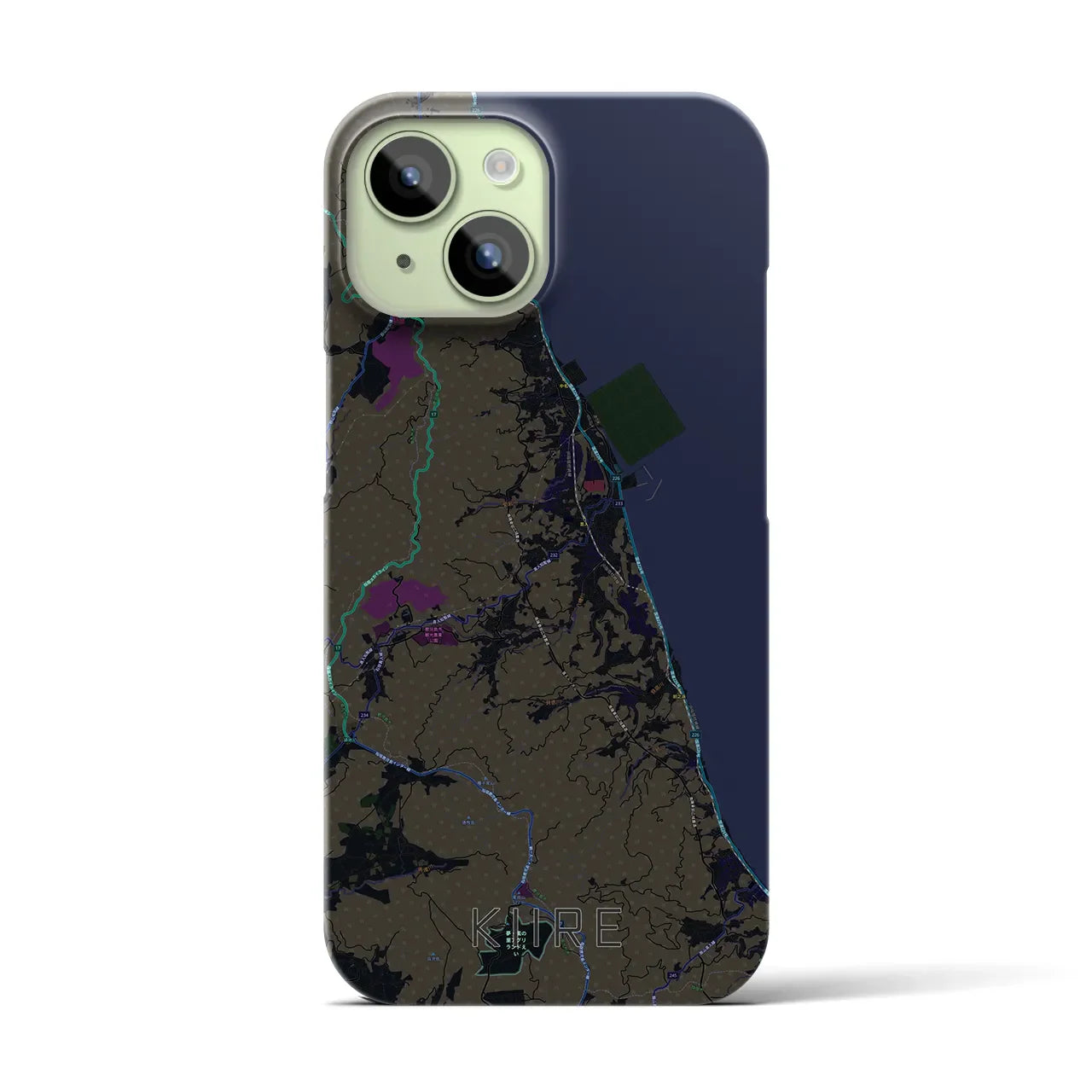 【喜入(鹿児島県)】地図柄iPhoneケース(バックカバータイプ)