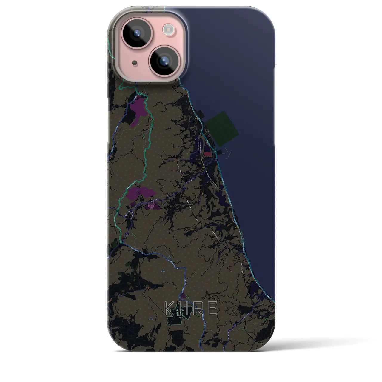 【喜入(鹿児島県)】地図柄iPhoneケース(バックカバータイプ)