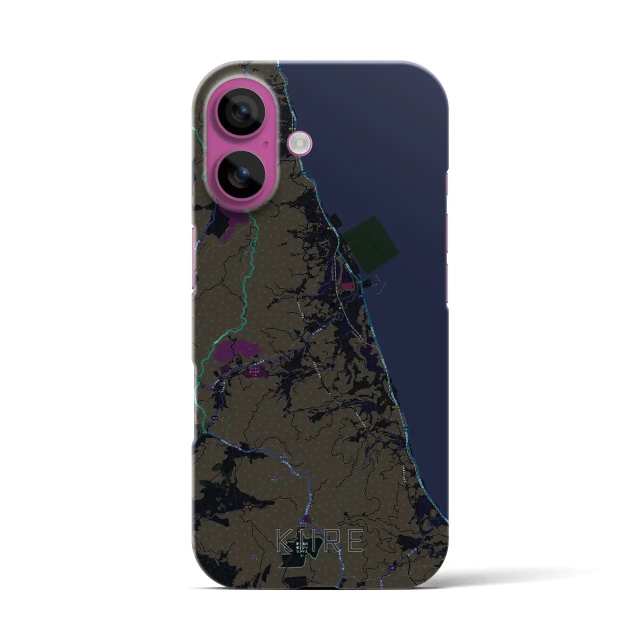 【喜入(鹿児島県)】地図柄iPhoneケース(バックカバータイプ)