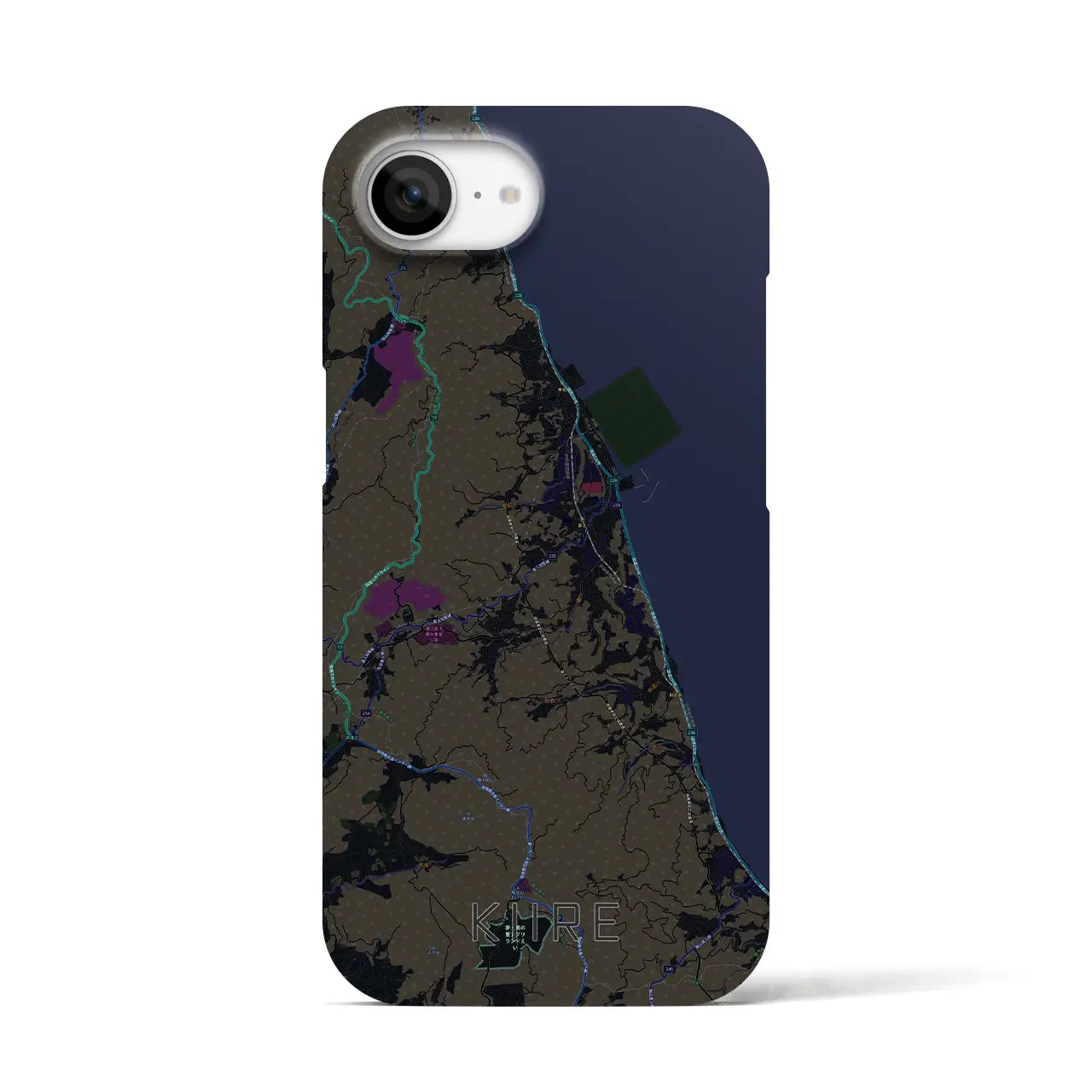 【喜入(鹿児島県)】地図柄iPhoneケース(バックカバータイプ)