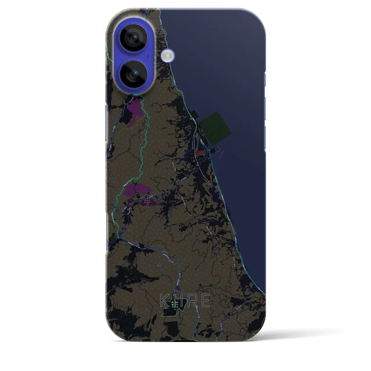 【喜入(鹿児島県)】地図柄iPhoneケース(バックカバータイプ)
